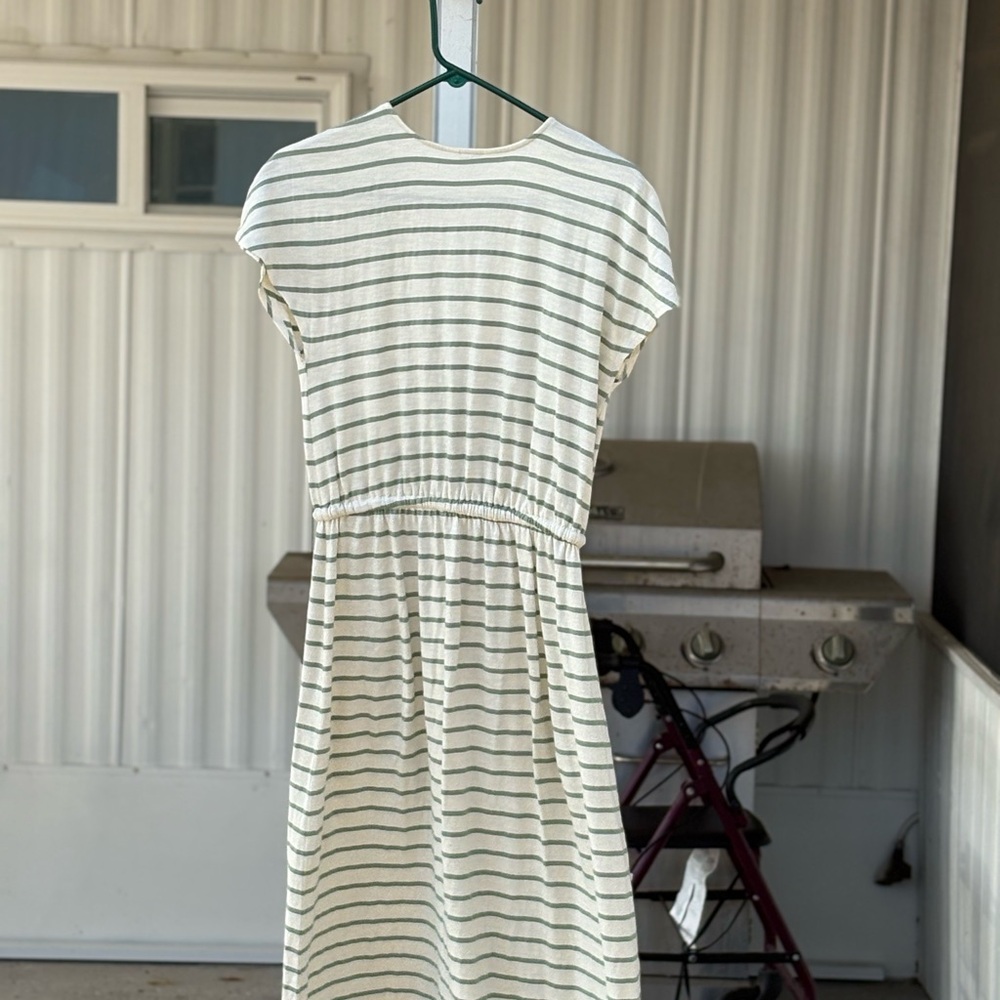 Lucky Brand Black and White Flutter Sleeve Midi Sundress - Picture 7 of 7